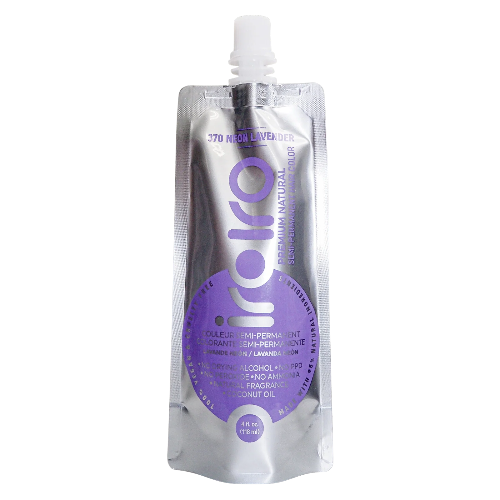 Iroiro 370 UV Reactive Lavender Neon Vegan Cruelty-Free Semi-Permanent Hair Color