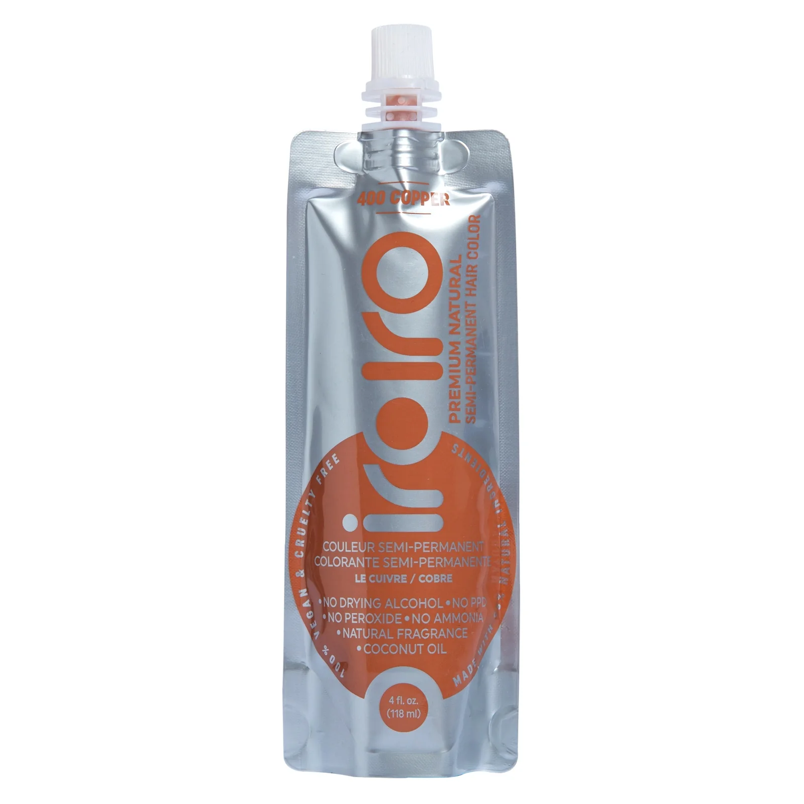 Iroiro 400 Copper Natural Vegan Cruelty-Free Semi-Permanent Hair Color