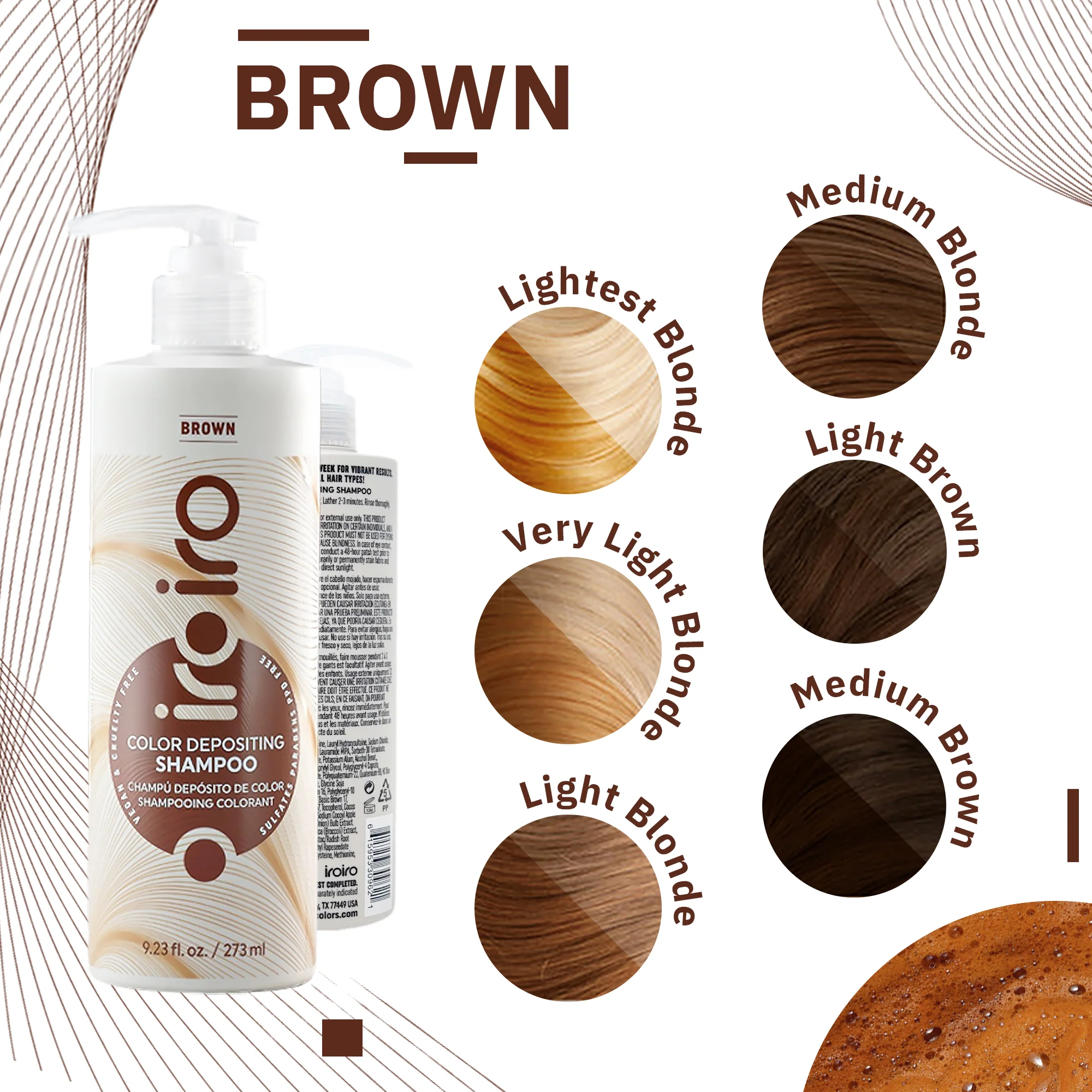 Iroiro Brown Color Depositing Shampoo - Image 6