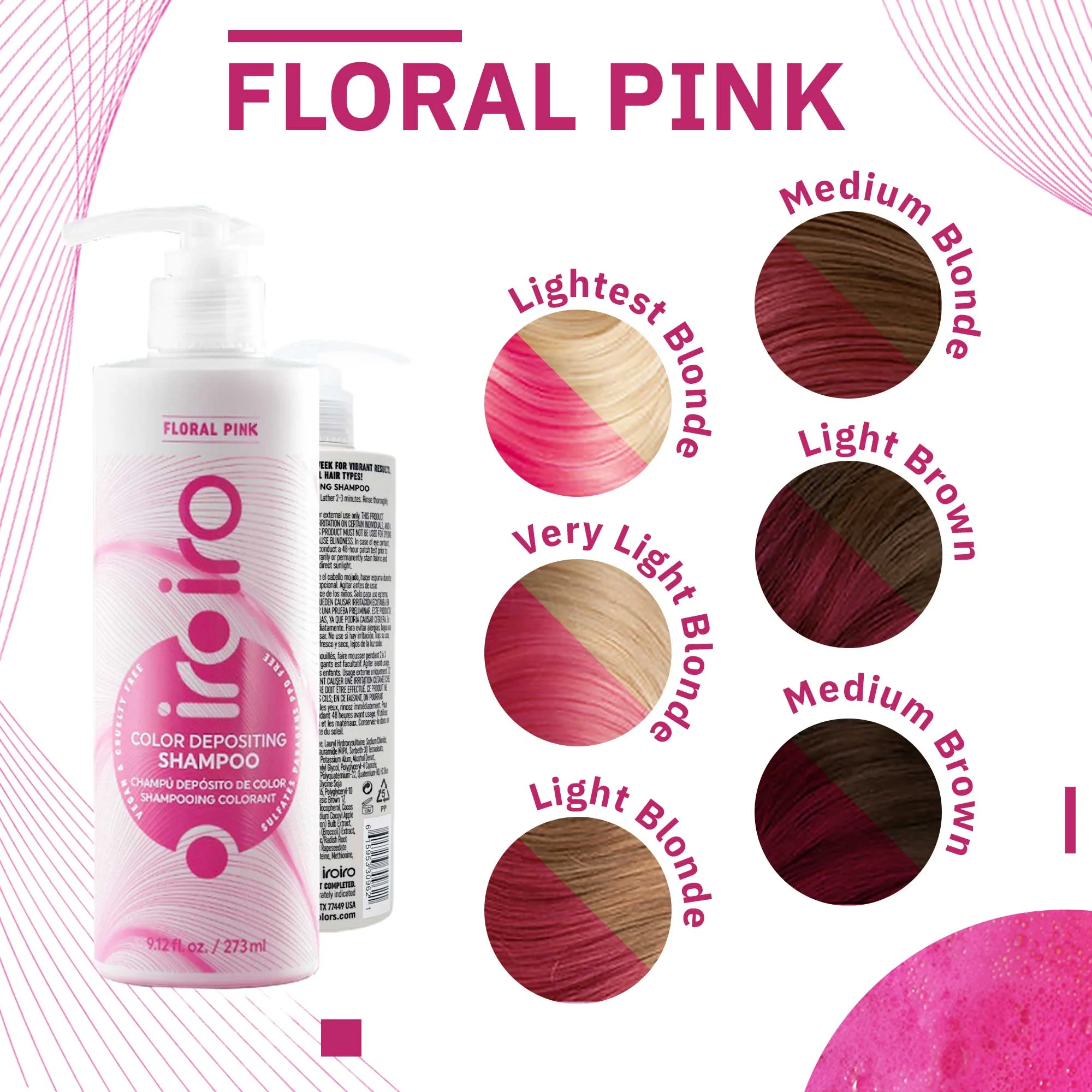Iroiro Floral Pink Color Depositing Shampoo - Image 6
