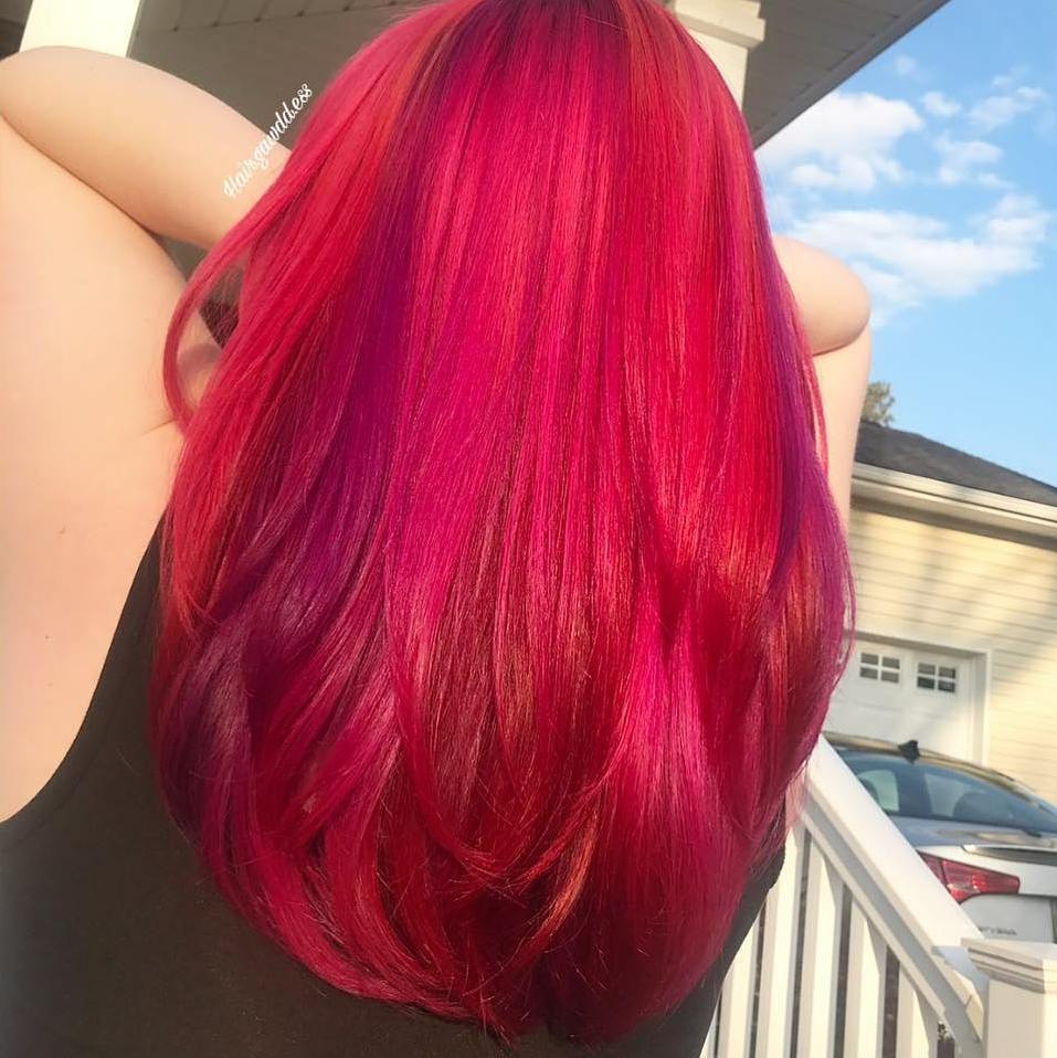 Iroiro 330 UV Reactive Red Neon Vegan Cruelty-Free Semi-Permanent Hair Color - Image 4