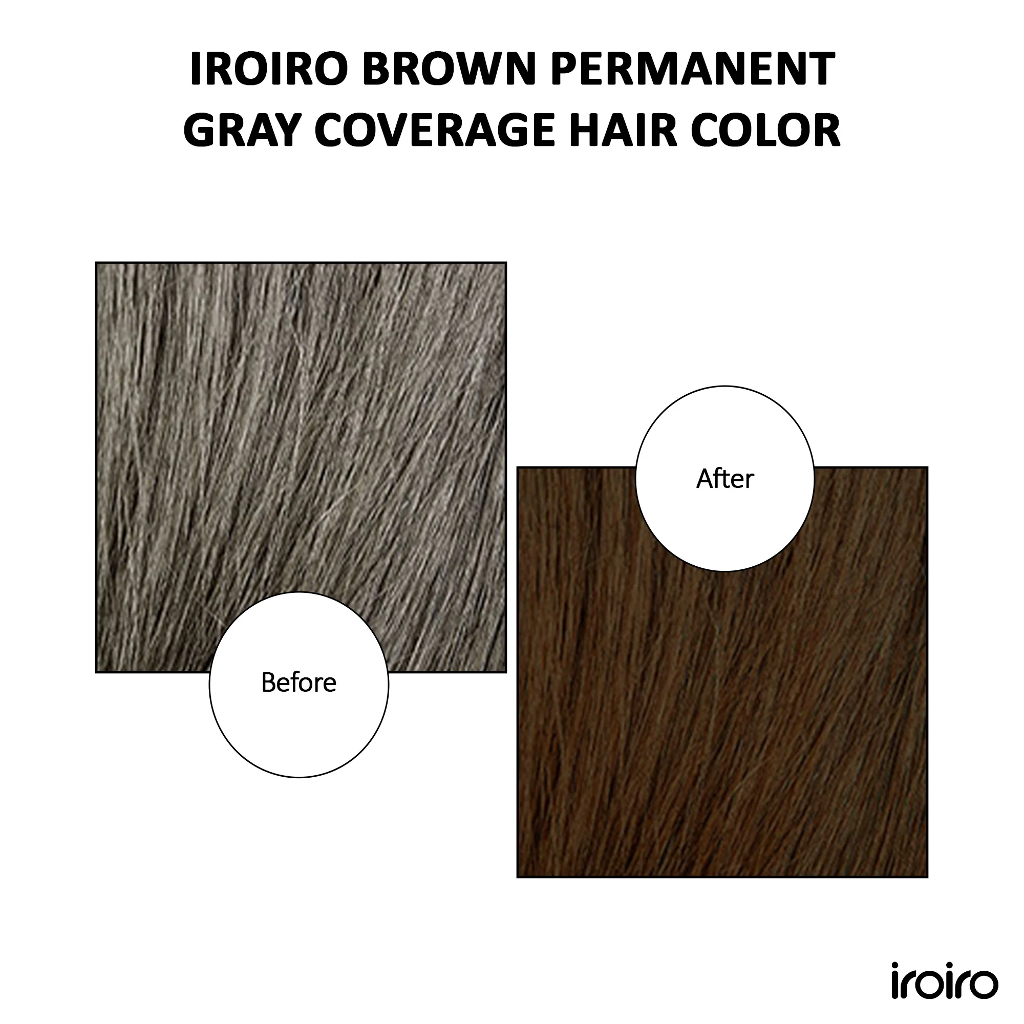 Iroiro Brown Permanent Gray Coverage Hair Color - Image 5