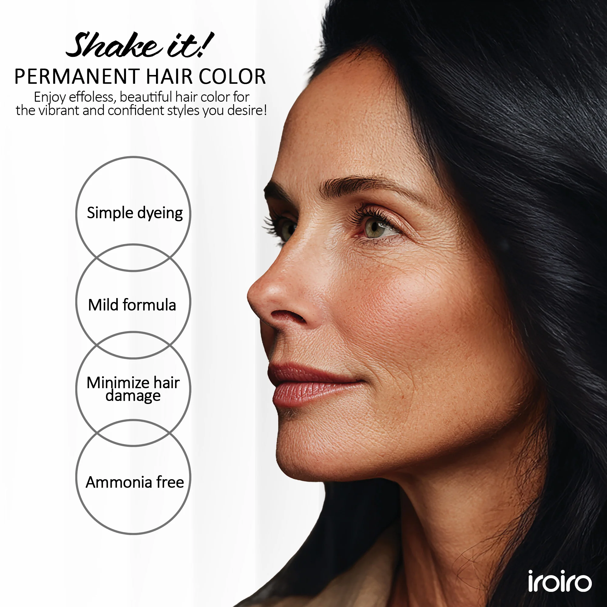 Iroiro Denim Blue Permanent Gray Coverage Hair Color - Image 4