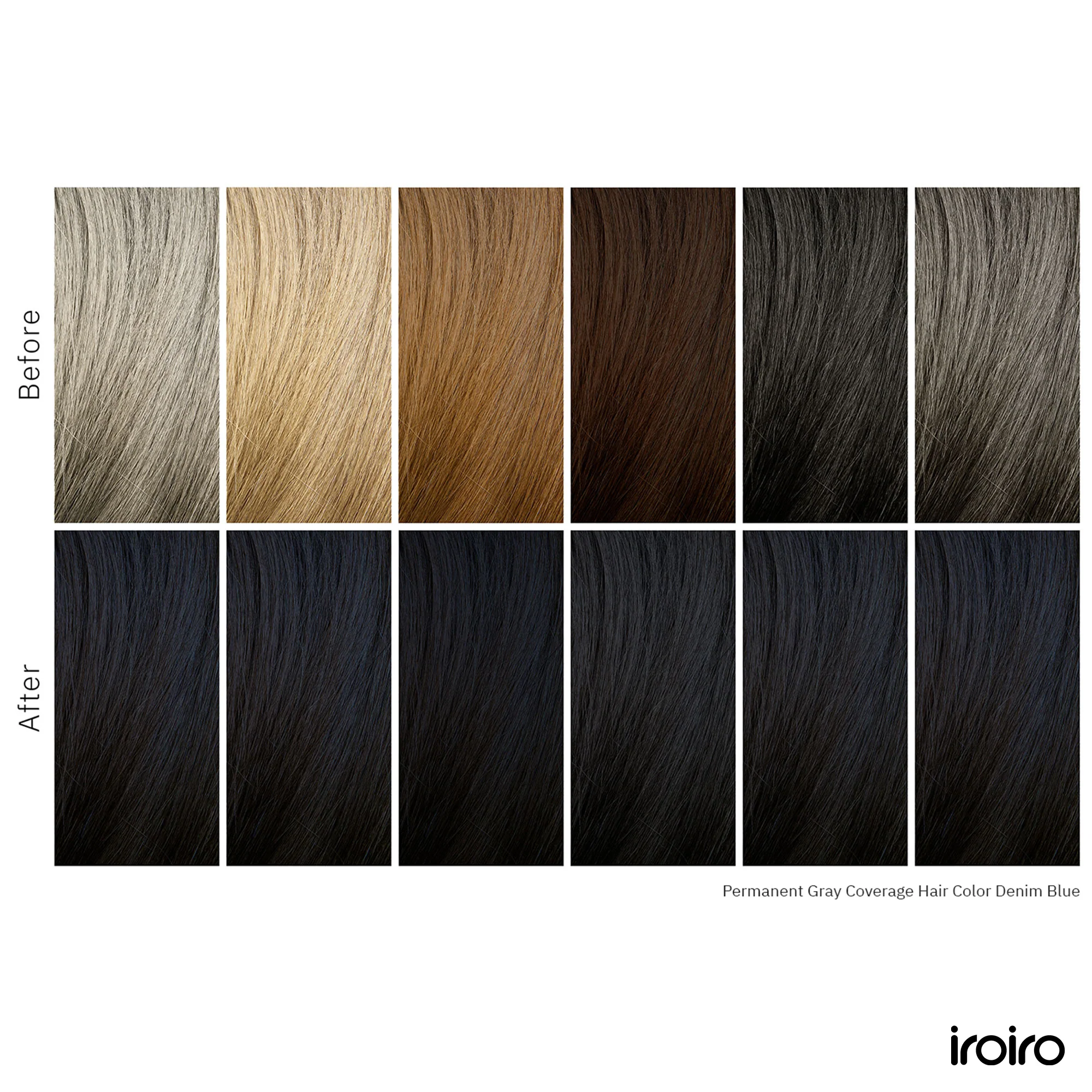 Iroiro Denim Blue Permanent Gray Coverage Hair Color - Image 6