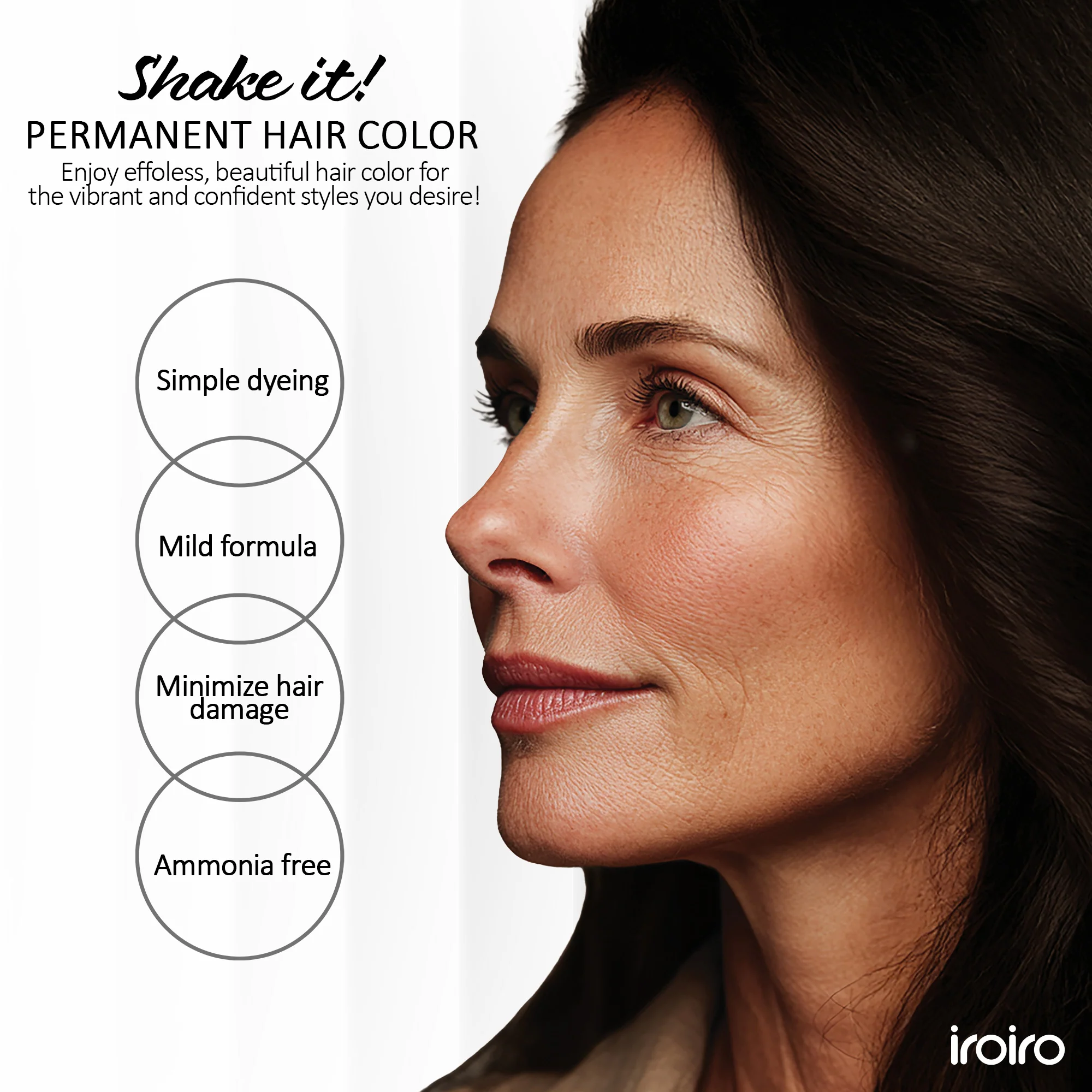 Iroiro Dark Brown Permanent Gray Coverage Hair Color - Image 4