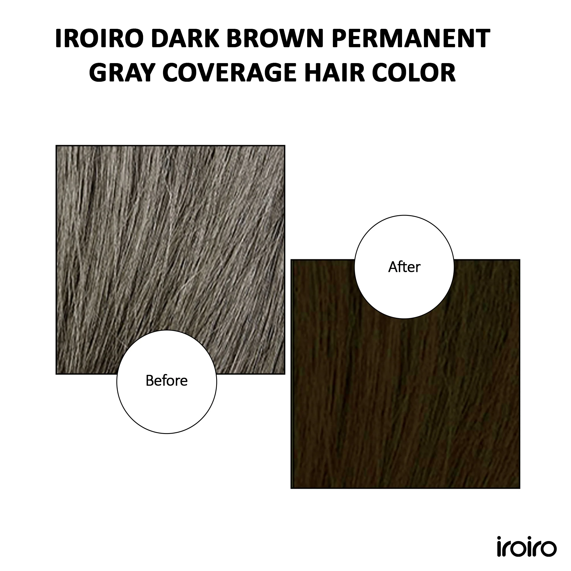 Iroiro Dark Brown Permanent Gray Coverage Hair Color - Image 5