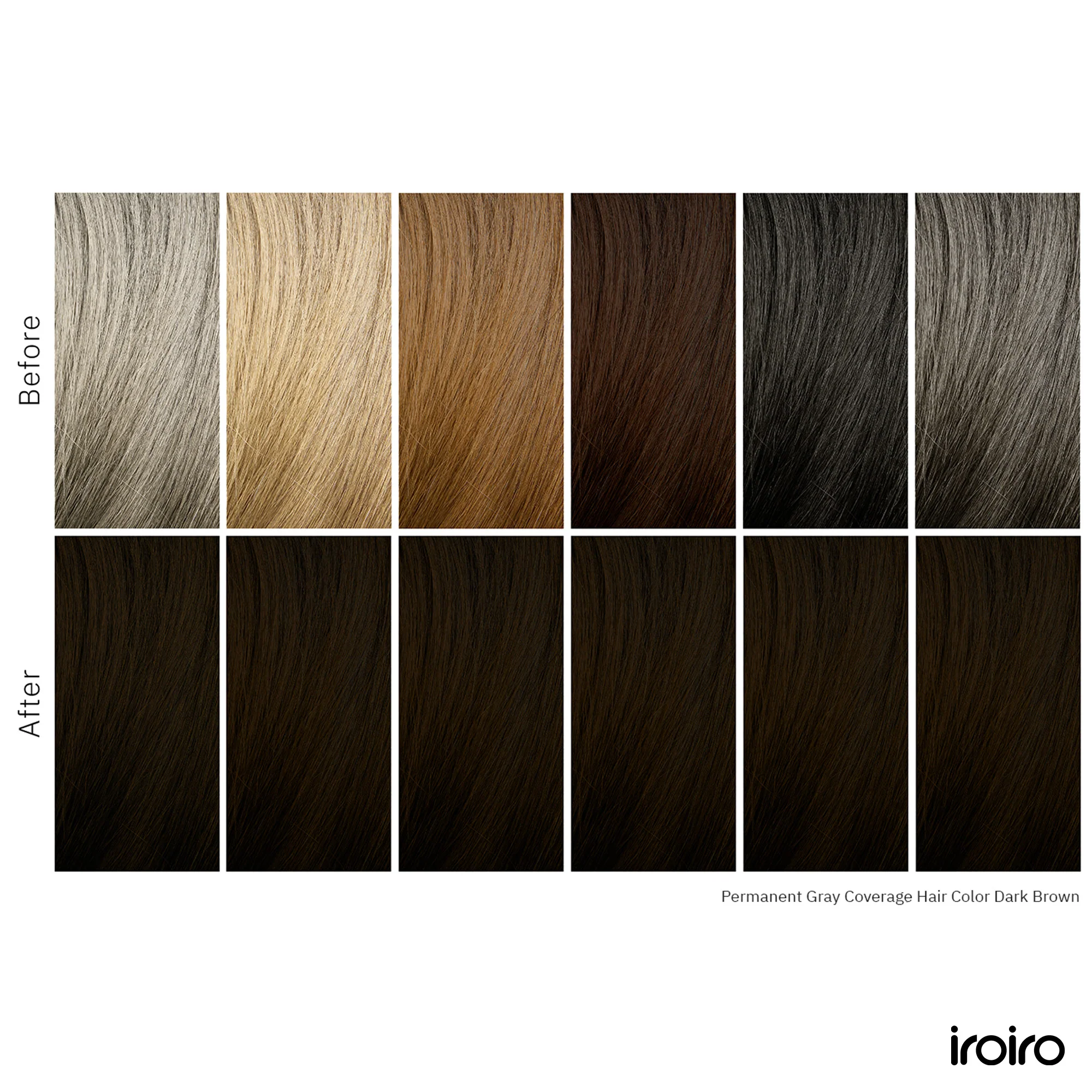 Iroiro Dark Brown Permanent Gray Coverage Hair Color - Image 6