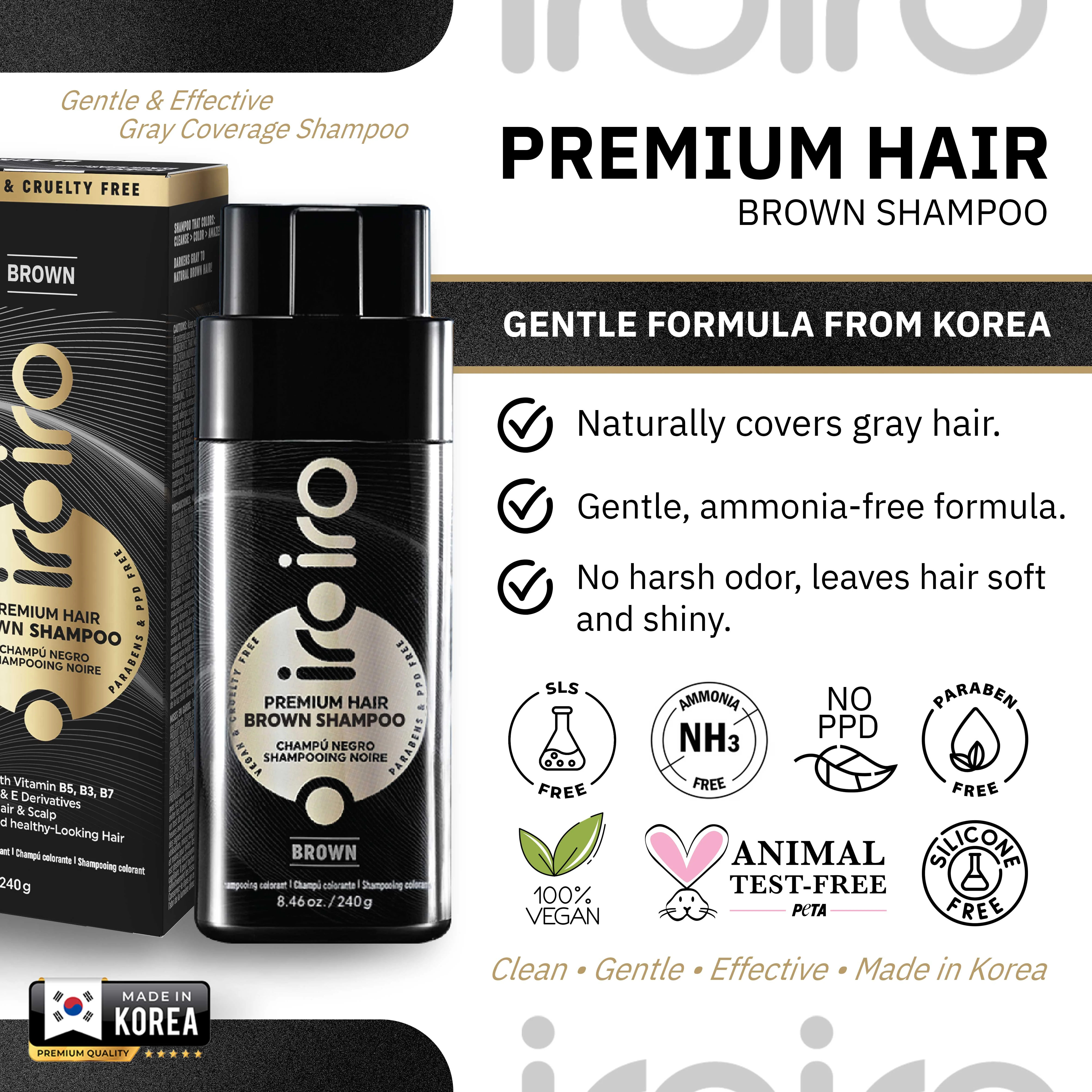 Iroiro Premium Hair Brown Shampoo - Image 4